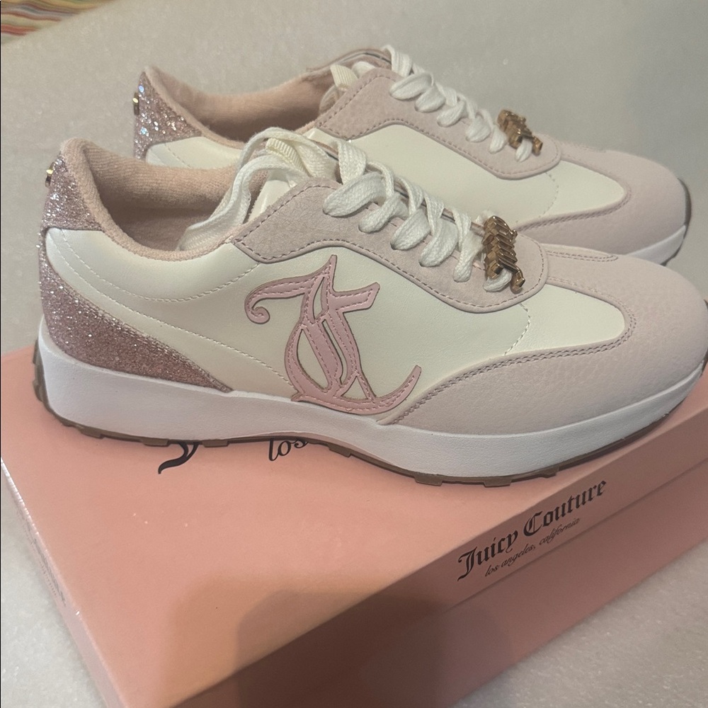 New Juicy Couture Women's pink and white Sneakers.7.5